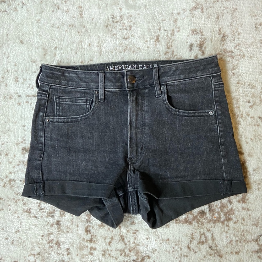 Black Jean Shorts